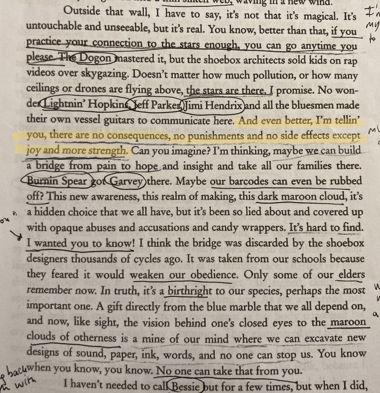 photo of an annotated page of a book